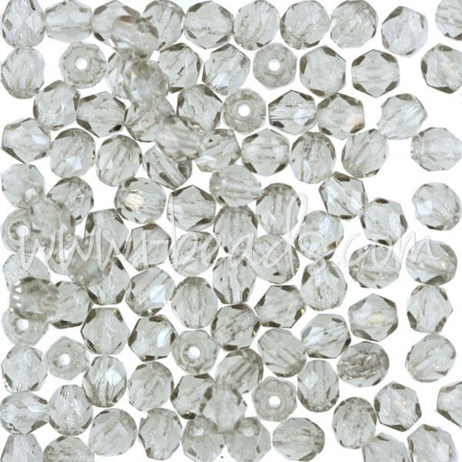 Kjøp Svart diamant bohemske fasetterte perler 4 mm (100)