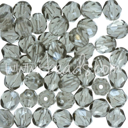 Kjøp Svart diamant bohemske fasetterte perler 6 mm (50)