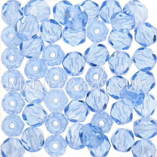 Kjøp Lyse safir bohemske fasetterte perler 6 mm (50)