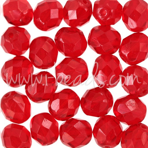 Kjøp Siam rubinbohemske fasetterte perler 8 mm (25)