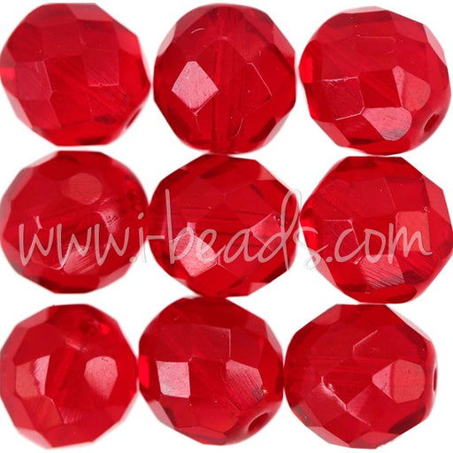 Kjøp Siam rubinbohemske fasetterte perler 12 mm (6)