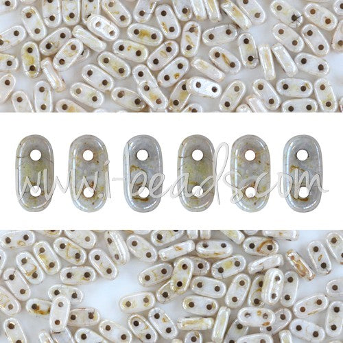 Kjøp 2-hulls perler CzechMates Bar 2x6 mm ugjennomsiktig glans Picasso (10g)