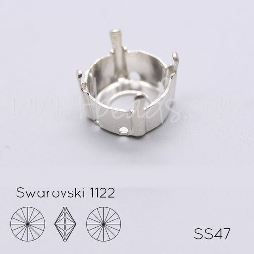 Kjøp Påsy-innstilling for krystall 1122 rivoli SS47 sølv (2)
