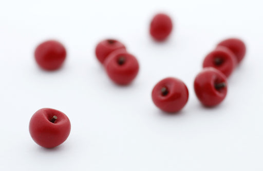 Kjøp liten miniatyr fimo rødt eple - gourmet harpiks dekorasjon