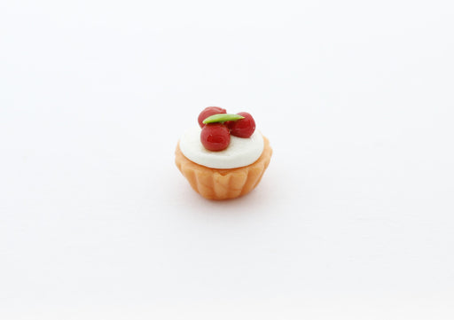 Kjøp miniatyr fimo cupcake 1 cm oransje - gourmet kreasjon polymer leire