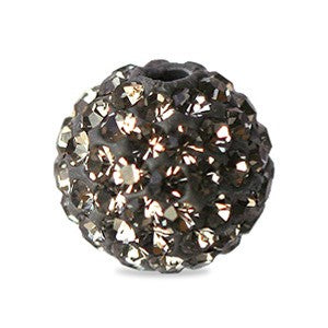 Kjøp Shamballa-stil rund deluxe svart diamantperle 8 mm (1)