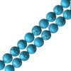 Kjøp Runde rekonstituerte turkise perler 4 mm på tråden (1)