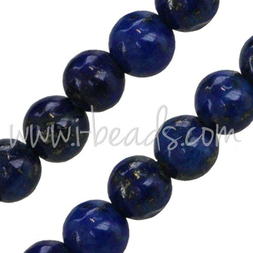 Kjøp Runde Lapis Lazulis perler 10 mm på snor (1)