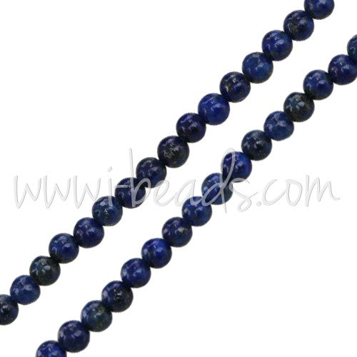Kjøp 3 mm Lapis Lazuli runde perler på snor (1)