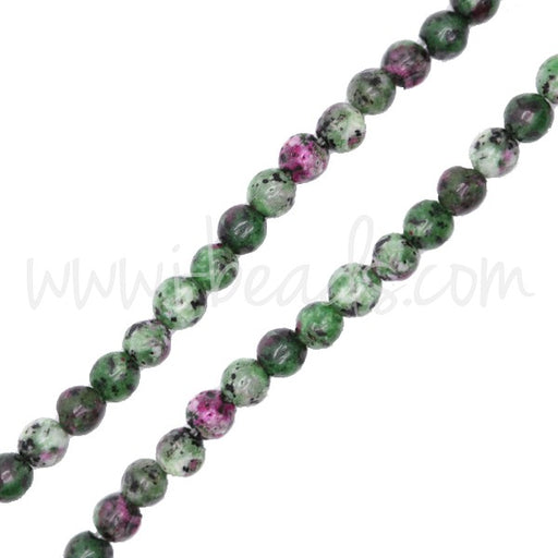 Kjøp Kinesisk Ruby Zoisite runde perler 4 mm (1)