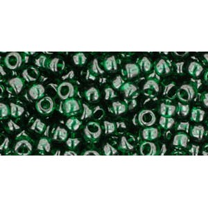 Kjøp cc939 - Toho frøperler 8/0 gjennomsiktig grønn smaragd (10g)