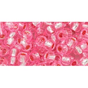 Kjøp cc38 - Toho frøkuler 6/0 sølvforet rosa (10g)