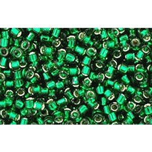 Kjøp cc36 - Toho skatteperler 11/0 sølvforet grønn smaragd (5g)