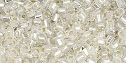 Kjøp cc21 - Toho sekskantperler 2,2 mm sølvforet krystall (10g)