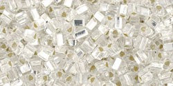 Kjøp cc21 - Toho trekantperler 2,2 mm sølvforet krystall (10g)