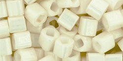 Kjøp cc122 - Toho kube perler 4 mm ugjennomsiktig glanset navajo hvit (10g)