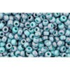 Kjøp cc1206 - Toho frøperler 11/0 marmorert ugjennomsiktig turkis/ametyst (10g)