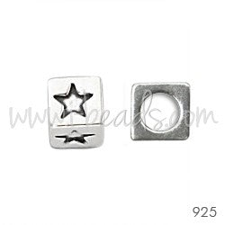 Kjøp 925 sølv 3 mm stjernehull perle 4,5 mm (1)