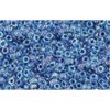 Kjøp cc189 - Toho frøkuler 15/0 glans krystall/karibisk blå foret (5g)