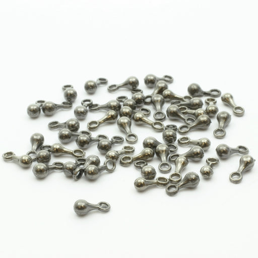 Kjøp teardrop beads x50 gunmetal svart metall finish perler 7x2,5m - smykker funn