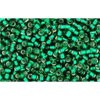 Kjøp cc36 - Toho frøperler 15/0 sølvforet grønn smaragd (5g)