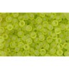 Kjøp cc4f - Toho frøperler 11/0 gjennomsiktig frostet limegrønn (10g)