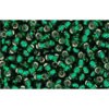 Kjøp cc36 - Toho frøperler 11/0 sølvforet grønn smaragd (10g)