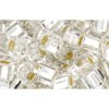 Kjøp cc21 - Toho kubeperler 4mm sølvforet krystall (10g)