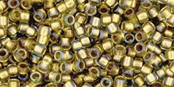 Kjøp cc262 - runde perler toho takumi lh 11/0 innvendig farge krystall/gull foret (10g)