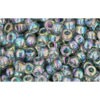 Kjøp cc176 - Toho frøperler 8/0 gjennomsiktig regnbuesvart diamant (10g)
