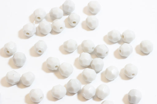 Kjøp Lott på 25 små runde grå fasetterte perler