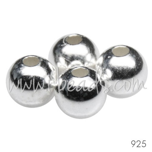 Kjøp 925 sølv rund perle 6mm (4)