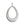 Detaljhandel Uthulet pæreanheng i 925 sølv 26x16mm (1)