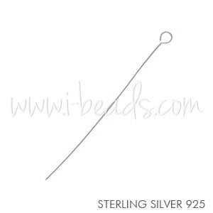 Kjøp 925 sølvpinner med rund hode 0,5x50 mm (5)