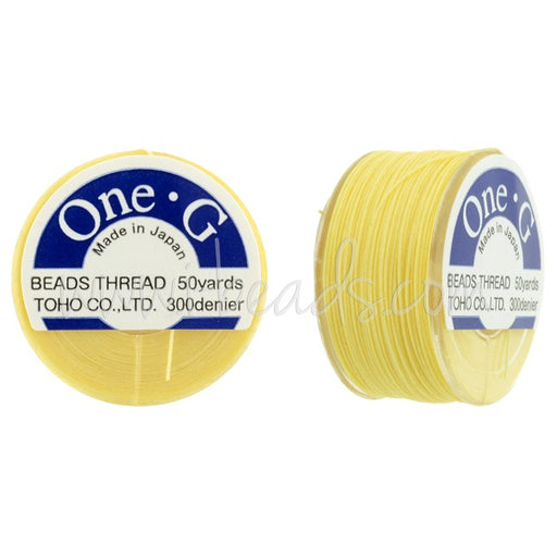 Kjøp Toho One-G Lys gul perletråd 45m (1)