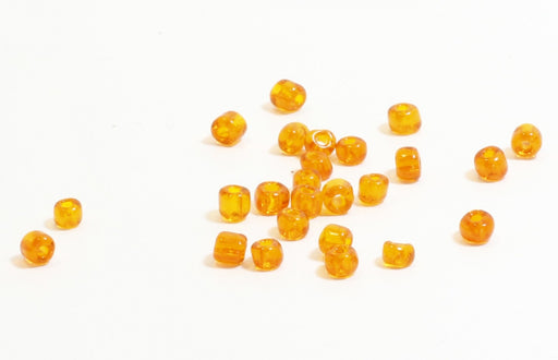 Kjøp Sett med 15g runde glassperler - Oransje - 4x3,5 mm -