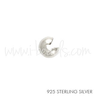 Kjøp 925 sølv perle dekker 3 mm (10)