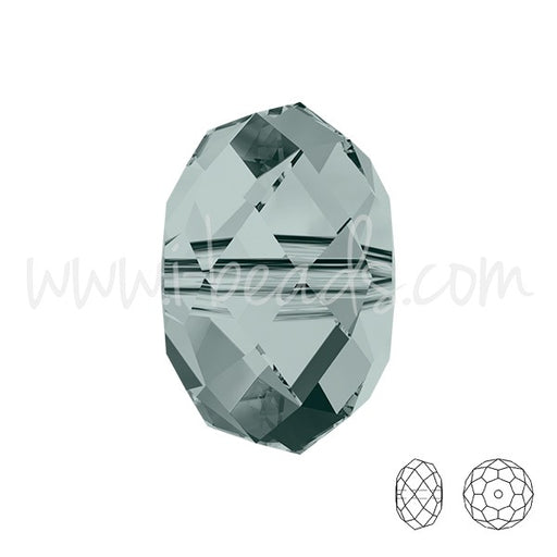 Kjøp Briolette krystallperler 5040 svart diamant 6mm (10)
