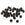 Detaljhandel sorte runde pomponger x40 i ull 10mm - Til å sy eller lime