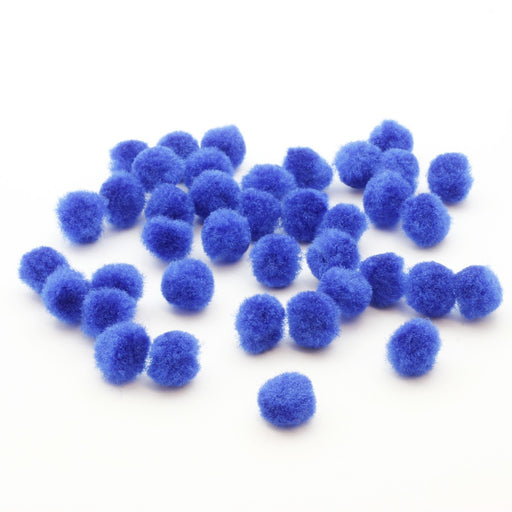 Kjøp blå runde pomponger x40 i ull 10mm - Til å sy eller lime