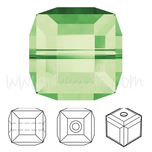 Kjøp Peridot krystall kube perler 8 mm (2)
