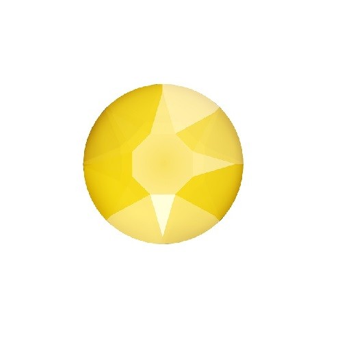 Kjøp crystal 2078 hot fix flat bak krystall (gul) smørblomst SS16-4mm (60)