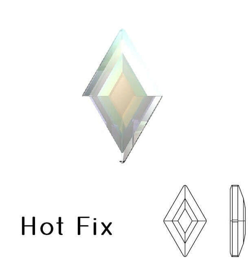 Kjøp 2773 krystall hot fix flat bak Diamantform rhinestones krystall AB 5x3mm (10)