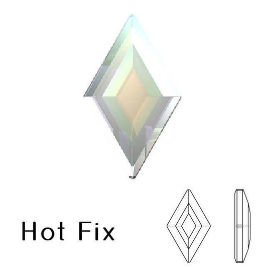 Kjøp 2773 krystall hot fix flat rygg Diamantform rhinestones krystall AB 6,6x3,9mm (5)