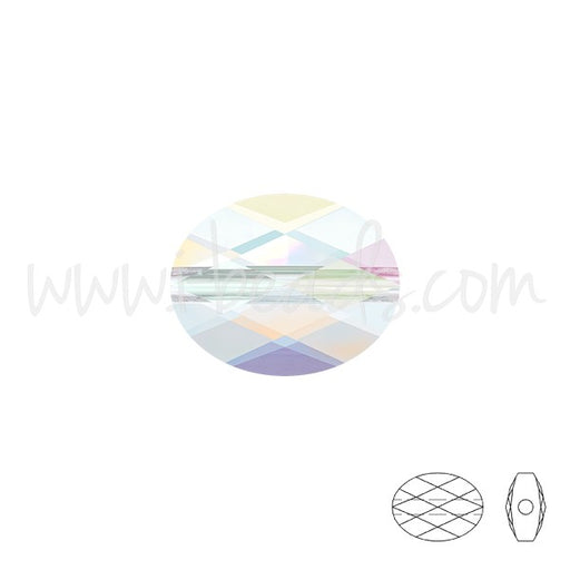 Kjøp Mini ovale krystallperler 5051 krystall ab 8x6mm (2)