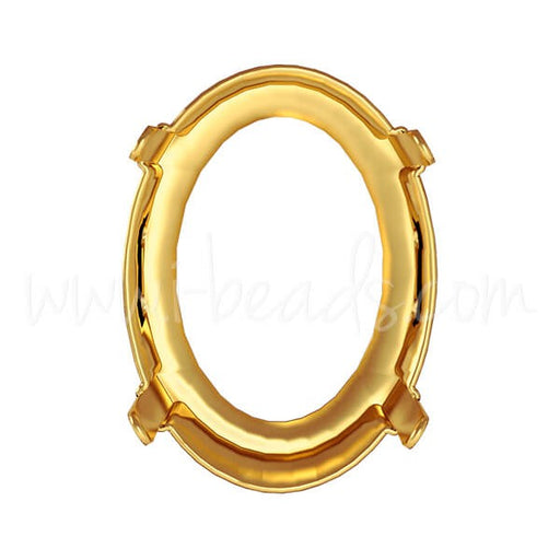 Kjøp Krystallinnstilling for 4122 oval rivoli 18x13,5 mm gullbelagt (1)
