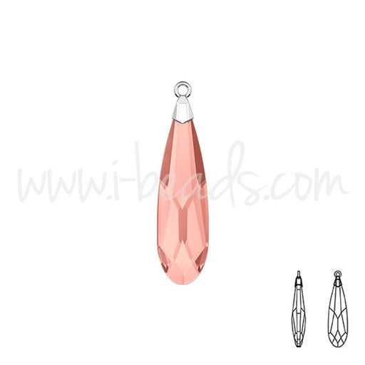 Kjøp Krystallanheng 6533 regndråpe blush rosa rhodium 17,5 mm (1)