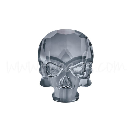 Kjøp Krystalllim på rhinestones 2856 hodeskalle flat rygg krystall sølv natt 10x7,5 mm (1)
