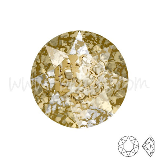 Kjøp Cristal 1088 Xirius chaton crystal gold patina effekt 6mm-ss29 (6)