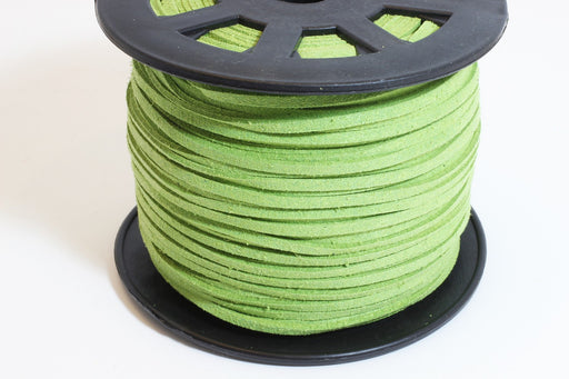 Kjøp grønn semsket skinn 3mm - ledning i metermål